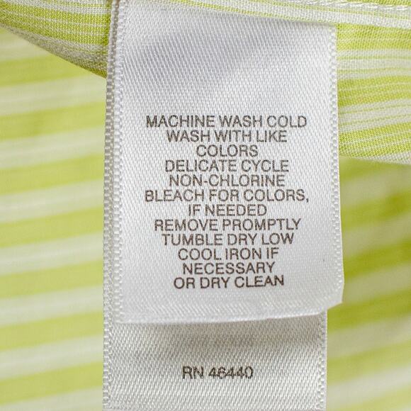 Striped Long Sleeve Button-Up Men's 17 36/37 No-Iron Buisness Casual | Axcess - Picture 8 of 11